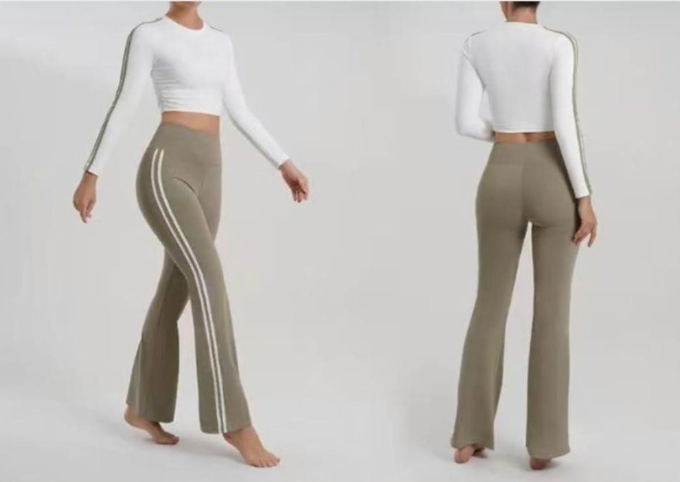 Side Stripe Flare Trousers